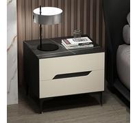 Mesita de Noche Moderna con cajón Mesita de Noche pequeña para una Mesa con Almacenamiento Ideal para iluminar la habitación y el salón