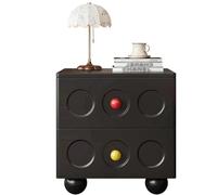 Mesita de Noche Moderna con Dos cajones, Ideal for oficinas, dormitorios y entradas, una opción Perfecta for el salón Que Mejora su Experiencia de Uso(Black,30cm/11.8inch)