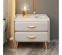 Mesita De Noche Moderna De 2 Cajones, Mesa Auxiliar De Madera De Pino Con Almacenamiento, Mesa Auxiliar De Mediados De Siglo Para Dormitorio, Sala De Estar, Color Khaki 50*40*49cm/19.7*15.7*19.3in