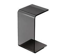 Mesita de noche moderna de madera acrílica transparente, mesa auxiliar ligera con almacenamiento para sala de estar y dormitorio, elegante mesa auxiliar de sofá