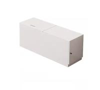 Mesita de noche moderna de madera maciza, mesa de entrada estrecha detrás del sofá, mesa larga de sofá, estante versátil para sala de estar, color blanco, 120 x 25 x 100 cm