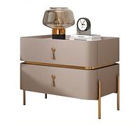 Mesita de noche moderna de mediados de siglo con patas de metal y 2 cajones de almacenamiento, decoración del hogar, mesa auxiliar contemporánea para sala de estar, dormitorio