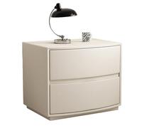 Mesita de noche moderna de mediados de siglo, mesa auxiliar for dormitorio con 2 cajones de almacenamiento, base gruesa, fácil de almacenar for dormitorio, sala de estar(White,40cm(15.74in))