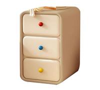 Mesita De Noche Moderna, Mesita De Noche Pequeña, Mesa Auxiliar Estrecha con Cajones, Gabinete De Almacenamiento Estrecho, Mesita De Noche De Madera para Espacios Pequeños(Khaki,30 * 40 * 50cm)