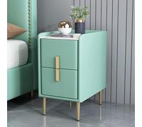 Mesita de noche moderna y delgada con 2 cajones: elegante mesita de noche con espacio de almacenamiento para dormitorio y sala de estar. Cómoda compacta de 30 x 35 x 55 cm. Diseño que ahorra