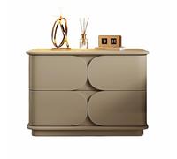 Mesita de Noche Moderna y Minimalista con Esquinas Redondeadas, Mueble de Almacenamiento de Lujo for dormitorios de inspiración Italiana(Apricot,(20x16x20in))