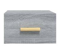 Mesita de Noche Montada en la Pared, Mesita de Noche Flotante con Cajón con de Madera, Madera Diseñada para Dormitorio, Apartamento Pequeño y Dormitorio (Sonoma Gris #09)