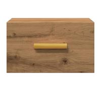 Mesita de Noche Montada en la Pared, Mesita de Noche Flotante con Cajón con de Madera, Madera Diseñada para Dormitorio, Apartamento Pequeño y Dormitorio (Robles artesanales #14)