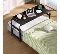 Mesita de noche móvil ajustable con ruedas, bandeja rodante para laptop y alimentos, escritorio médico de altura ajustable, carrito lateral portátil para sofá