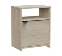 Miroytengo Mesita de Noche Nano de Dormitorio Estilo Natural en Color Roble Kronberg con 1 Puerta y 1 Estante 41x51x28 cm