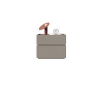 Mesita de Noche Nightstand, Solid Wood Storage Cabinet Sideboard with Two Drawers, Solid Wood Filing Cabinet for Living Room, Bedroom and Study Mesa Auxiliar(Grey)