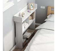 Mesita de noche para dormitorio, armarios de noche con espacio estrecho, para habitación, habitación, horizontal, tira larga, almacenamiento de almacenamiento, pequeños armarios de almacenamiento