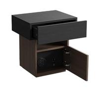 mesita de noche para dormitorio Mesita de noche con caja fuerte oculta, gabinete de almacenamiento for sala de estar, mesita de noche de madera moderna, mesa auxiliar for dormitorio, oficina mesita de