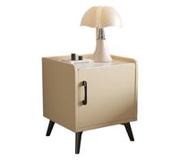 mesita de noche para dormitorio Mesita de noche con mesita de noche oculta y segura con tapa de mármol sintético, mesa auxiliar con bloqueo de contraseña de huella digital for dormitorio, sala de esta