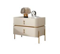 Mesita de Noche pequeña para Dormitorio, con cajón y Varios Compartimentos (diámetro de 40 x 40 x 50 cm).