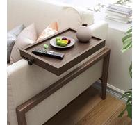 Mesita de noche plegable de madera maciza, estante flotante de 36 cm para almacenamiento de noche, se adapta a camas de 1,5 a 4,5 cm de grosor, perfecta para uso doméstico