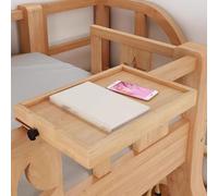 Mesita de noche plegable de madera maciza, estante flotante de 36 cm para almacenamiento de noche, se adapta a camas de 1,5 a 4,5 cm de grosor, perfecta para uso doméstico