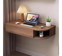 Mesita de noche plegable de madera, mesa auxiliar montada en la pared para sala de estar y dormitorio, diseño de ahorro de espacio con estante de almacenamiento