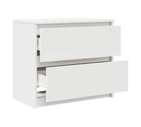 Mesita de noche shuana 2 cajones blanco 54x60x35 cm