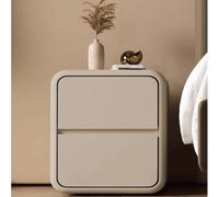 Mesita de noche verde con 2 cajones, mesa auxiliar para dormitorio y sala de estar (45 x 40 x 47 cm), elegante solución de almacenamiento para decoración del hogar