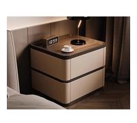 Mesita de Noche Vintage Mesita de Noche Moderna Mobiliario for Dormitorio No Requiere Montaje for salón, Dormitorio y Oficina(Khaki,40cm/16in)