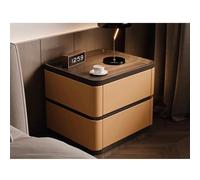 Mesita de Noche Vintage Mesita de Noche Moderna Mobiliario for Dormitorio No Requiere Montaje for salón, Dormitorio y Oficina(Orange,45cm/18in)