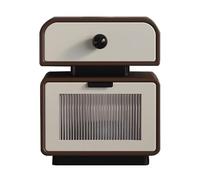 Mesita De Noche Yajuer, Mesita De Noche con Mesita De Noche De 2 Cajones, Mesa Auxiliar Moderna, Mesitas De Noche De Madera con Cajones para Dormitorio, Oficina, Armario De Niños, Dormitorio(Coffee,35