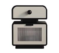 Mesita De Noche Yajuer, Mesita De Noche con Mesita De Noche De 2 Cajones, Mesa Auxiliar Moderna, Mesitas De Noche De Madera con Cajones para Dormitorio, Oficina, Armario De Niños, Dormitorio(Black,40*