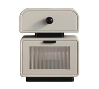 Mesita De Noche Yajuer, Mesita De Noche con Mesita De Noche De 2 Cajones, Mesa Auxiliar Moderna, Mesitas De Noche De Madera con Cajones para Dormitorio, Oficina, Armario De Niños, Dormitorio(White,35*
