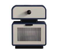 Mesita De Noche Yajuer, Mesita De Noche con Mesita De Noche De 2 Cajones, Mesa Auxiliar Moderna, Mesitas De Noche De Madera con Cajones para Dormitorio, Oficina, Armario De Niños, Dormitorio(Blue,40*4