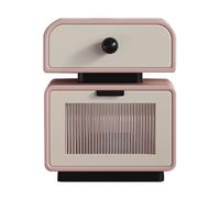 Mesita De Noche Yajuer, Mesita De Noche con Mesita De Noche De 2 Cajones, Mesa Auxiliar Moderna, Mesitas De Noche De Madera con Cajones para Dormitorio, Oficina, Armario De Niños, Dormitorio(Pink,35*4
