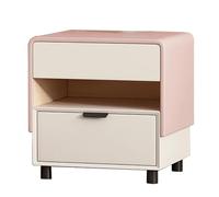 Mesita De Noche Yajuer, Mesitas De Noche con Cajones De Almacenamiento, Mesita De Noche Moderna, Mesita De Noche Bonita, Cómoda Pequeña De Madera para Dormitorios con Espacios Reducidos(Pink,50*40*53c