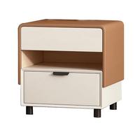 Mesita De Noche Yajuer, Mesitas De Noche con Cajones De Almacenamiento, Mesita De Noche Moderna, Mesita De Noche Bonita, Cómoda Pequeña De Madera para Dormitorios con Espacios Reducidos(Brown,50*40*53