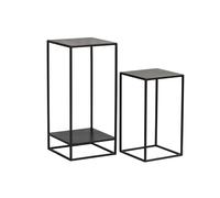 Mesitas auxiliares nido en metal negro (lote de 2) IGGY