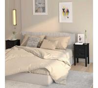 Mesitas de noche 2 uds madera maciza de pino negro 40x35x61. 5cm - Juego de 2 mesillas modernas con cajones para dormitorio, madera solida rustica, amplio almacenamiento, lamparas y libros