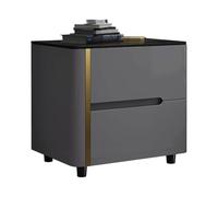 Mesitas de noche con cajones, mesa auxiliar ligera de fibra de densidad media para ahorrar espacio, diseño de 2/3 capas