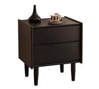Mesitas De Noche De Madera Maciza Yajuer, Mesitas De Noche Modernas De Madera Maciza con Tirador Ranurado, Armario De Almacenamiento, Mesita De Noche para Dormitorio, Mesita De Noche, Mesa Auxiliar(Bl