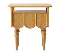 Mesitas de noche de madera vintage, mesitas de noche de un solo cajón con cavidad abierta, mesas auxiliares con patas torneadas, cofres de almacenamiento de granja for decoración de dormitorio retro