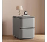 Mesitas de noche delgadas, mesita de noches estrecha，mesa auxiliar lateral pequeña，con cajón，Patas de Madera Maciza，para espacios pequeños, para dormitorio, sala de estar(Light Gray,40cm/16in)