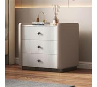 Mesitas de Noche, mesita de Noche, 3 cajones, Estilo de Lujo Moderno y Simple, Toda la Mesa de Tablero de Roca de Madera Maciza, mesita de Noche para Dormitorio (Azul, 15.7 * 15.7 * 21.7in)