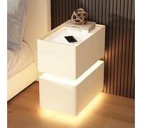 Mesitas de Noche, mesita de Noche Inteligente mesita de Noche Que Ahorra Espacio Mesita de Noche Moderna pequeña con Sensor de luz Mesa Auxiliar Auxiliar Minimalista y práctica para dormitor