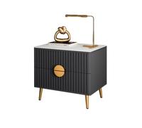 Mesitas de noche modernas y sencillas, para sala de estar, estudio, armario, dormitorio, dos capas, mesita de noche, mesita de noche, mesa auxiliar (A)