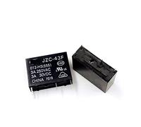 MESKEL 5 uds relé HF/JZC-43F-005 012 024-HS 3A/250VAC 3A/30VDC 4PIN 5V 12V 24V (Size : JZC-43F-024-HS 24V)