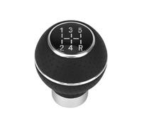 MESKEL Perilla Cambio Marchas Coche Perilla Cambio Marchas Universal 5 Velocidades Cuero Y Aluminio Para Coche Para M8 M10 M11 M12 Accesorios Interiores(Plata)