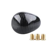 MESKEL Perilla Cambio Marchas Coche Perilla Cambio Marchas Universal Fibra Carbono Para Carreras 5/6 Velocidades Con Forma Elipse Para Transmisión Manual Accesorios(A)