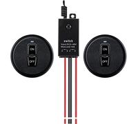 Meskliu Mini interruptor inalámbrico de 12 V, con mando a distancia, CC 12 V-48 V, 10 A, interruptor de luz inalámbrico con alcance largo de 328 pies para puerta de garaje, motor, toldo