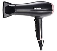 Mesko MS 2249 - Secador de pelo, 2000 W, secador de pelo con dos ventiladores, tres niveles de temperatura, 1 boquilla, aire frío, plancha de pelo, accesorios profesionales para el hogar, viaje, negro