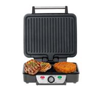 Mesko ms 3050 parrilla eléctrica, plancha cocina doble, contact grill apertura 180º sandwichera antiadherente, 2500, negro