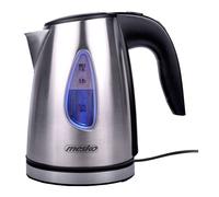 Mesko MS1351 Hervidor de Agua Eléctrico 1 Litro, Acero Inoxidable sin BPA, Apagado Automático, Inalámbrico 360º sin Cable, Resistencia Oculta, 1630W