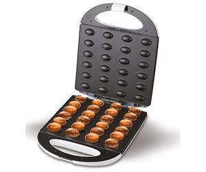 Mesko MS3081 Gofrera Hornillo Eléctrico para Pastas en Forma de Nuez, Oreshki Rellenas de Crema, 24 Mitades de Galletas Horneadas en 2 Minutos, Placas Antiadherentes, Nut Maker Blanco, 1600W